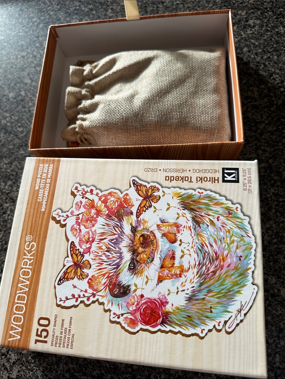 WoodWorks Colorful Hedgehog Wood Puzzle - Picture 4 of 7